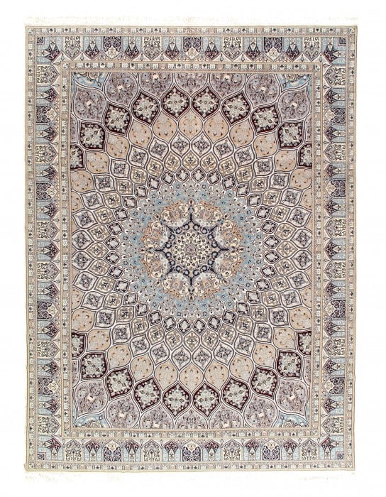 Fine Hand Knotted Persian Nain 8'4'' X 11'6'': Fine Hand Knotted Persian Nain 8'4'' X 11'6'' - New, Nain, Hand-Knotted, Wool & Silk, 300 -D12087- 862.This item is part of our fine auction collection which includes many fine home accessories includ
