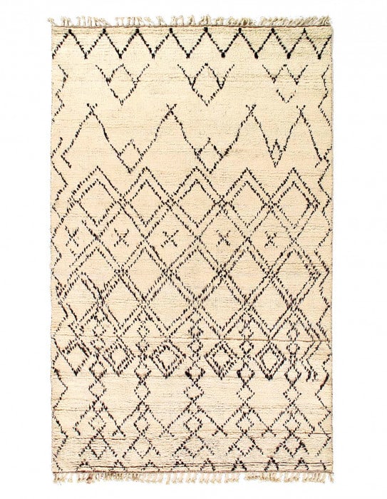 Ivory color Hand knotted Moroccan rug 6'x 9'3": Ivory color Hand knotted Moroccan rug 6'x 9'3" - NEW, Moroccan, Hand-Knotted, Lamb's Wool, 300 -D14174- 862.This item is part of our fine auction collection which includes many fine home accessories i