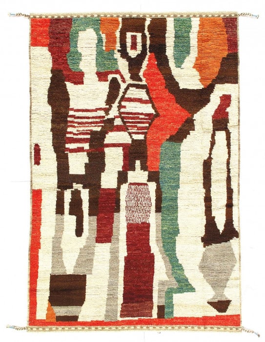 Multi Color fine Hand knotted Moroccan rug 5'3'' X 7'5'': Multi Color fine Hand knotted Moroccan rug 5'3'' X 7'5'' - New, Moroccan, Hand-Knotted, Lamb's Wool, 300 -D14411- 862.This item is part of our fine auction collection which includes many fine home acc