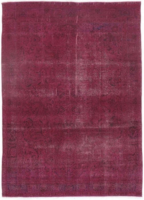 Purple Vintage Modern Over-Dyed 8'x12': Purple Vintage Modern Over-Dyed 8'x12' - circa 1920, Modern, Hand-Knotted, Lamb's Wool, 300 -D10056- 862.This item is part of our fine auction collection which includes many fine home accessories incl