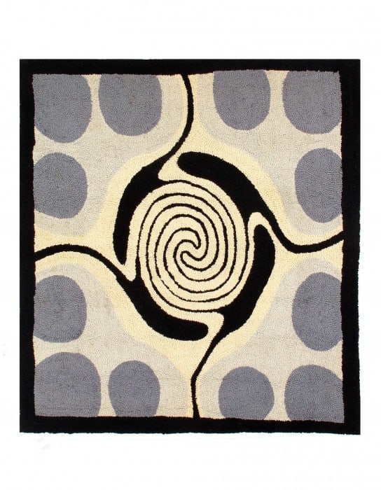 Gray Color Modern Rug 4'11'' X 5'6'': Gray Color Modern Rug 4'11'' X 5'6'' - , Modern, Hand-Knotted, Lamb's Wool, 300 -D11409- 862.This item is part of our fine auction collection which includes many fine home accessories including antiqu