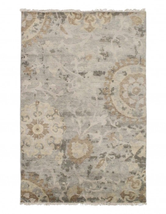 Ivory Fine Hand Knotted Modern rug 5'9'' X 8'11'': Ivory Fine Hand Knotted Modern rug 5'9'' X 8'11'' - New, Modern, Hand-Knotted, Lamb's Wool, 300 -D09001- 862.This item is part of our fine auction collection which includes many fine home accessories
