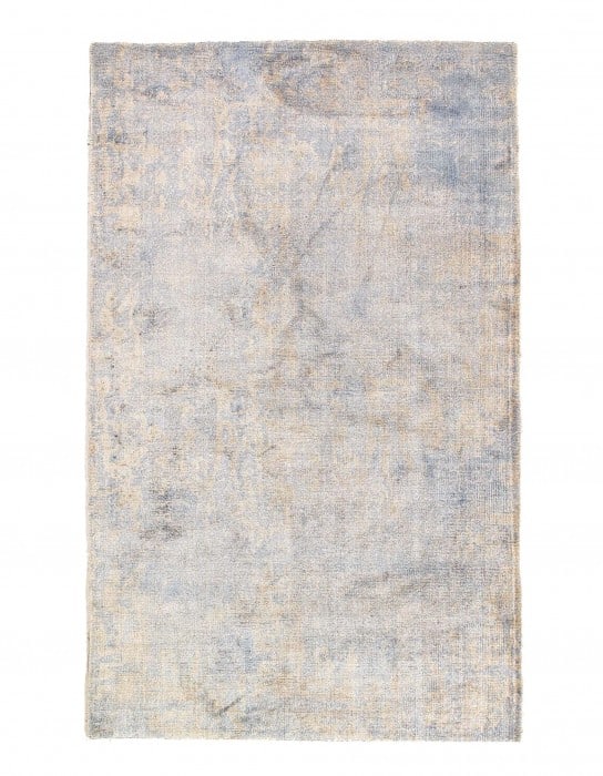 Light Bluecolor Hand knotted Modern Rug 6' X 9': Light Bluecolor Hand knotted Modern Rug 6' X 9' - New, Modern, Hand-Loomed, V. Silk, 300 -D09396- 862.This item is part of our fine auction collection which includes many fine home accessories includi