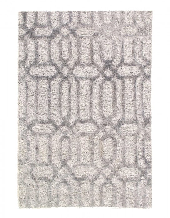 Beige Modern silk & wool Rug 4'x6': Beige Modern silk & wool Rug 4'x6' - New, Modern, Hand-Knotted, Wool & Silk, 300 -D08273- 862.This item is part of our fine auction collection which includes many fine home accessories including antiq