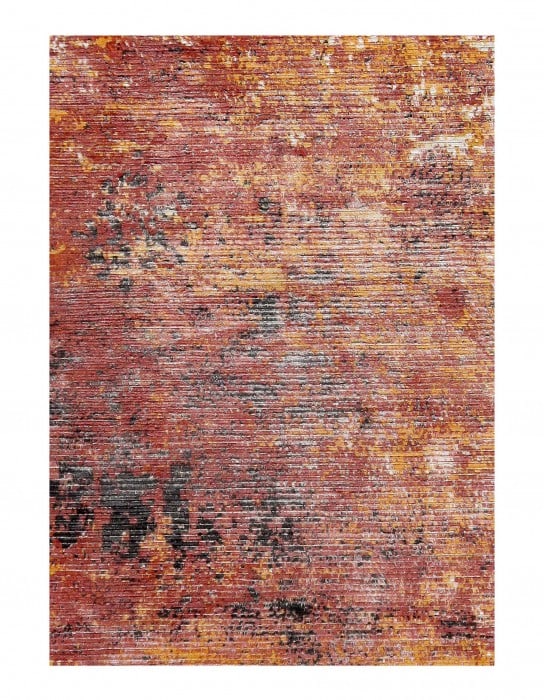 Rust Modern Rug 5' X 8' - 2