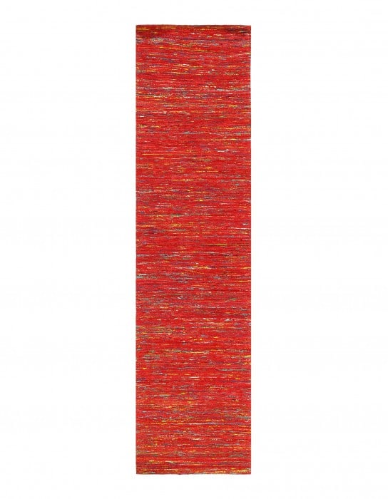 Red Sari-Silk Modern Flat Weave Runner 2'4'' X 10: Red Sari-Silk Modern Flat Weave Runner 2'4'' X 10 - NEW, Modern, Hand-Tufted, Flat Weave, 300 -D10652- 862.This item is part of our fine auction collection which includes many fine home accessories in