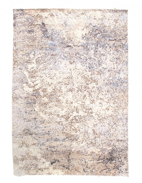 Gray Color Fine Hand Knotted Modern rug 6'X 9': Gray Color Fine Hand Knotted Modern rug 6'X 9' - NEW, Modern, Hand-Knotted, Wool&Bamboo, 300 -D14986- 862.This item is part of our fine auction collection which includes many fine home accessories inc