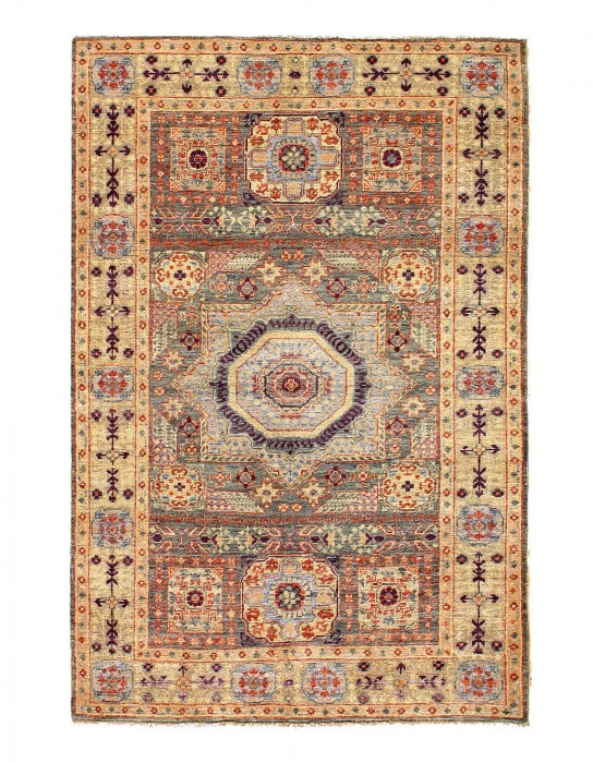Light Brown Fine Hand knotted Mamluk rug 3'5'' X 5'2'': Light Brown Fine Hand knotted Mamluk rug 3'5'' X 5'2'' - New, Mamluk, Hand-Knotted, Lamb's Wool, 300 -D14213- 862.This item is part of our fine auction collection which includes many fine home accesso