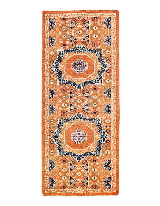Super Mamluk lamb's Wool Runner 2'4"X 5'8": Super Mamluk lamb's Wool Runner 2'4"X 5'8" - NEW, Mamluk, Hand-Knotted, Lamb's Wool, 300 -D14249- 862.This item is part of our fine auction collection which includes many fine home accessories includi