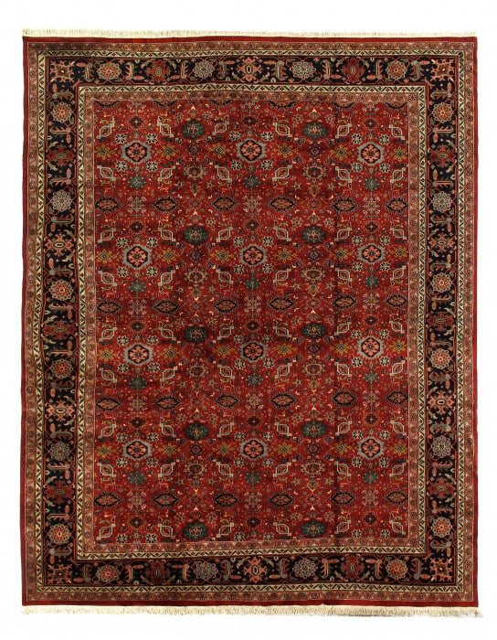 Rust color fine Hand knotted Mahal design 12'x 14'8": Rust color fine Hand knotted Mahal design 12'x 14'8" - NEW, Mahal, Hand-Knotted, Lamb's Wool, 300 -54942- 862.This item is part of our fine auction collection which includes many fine home accessories