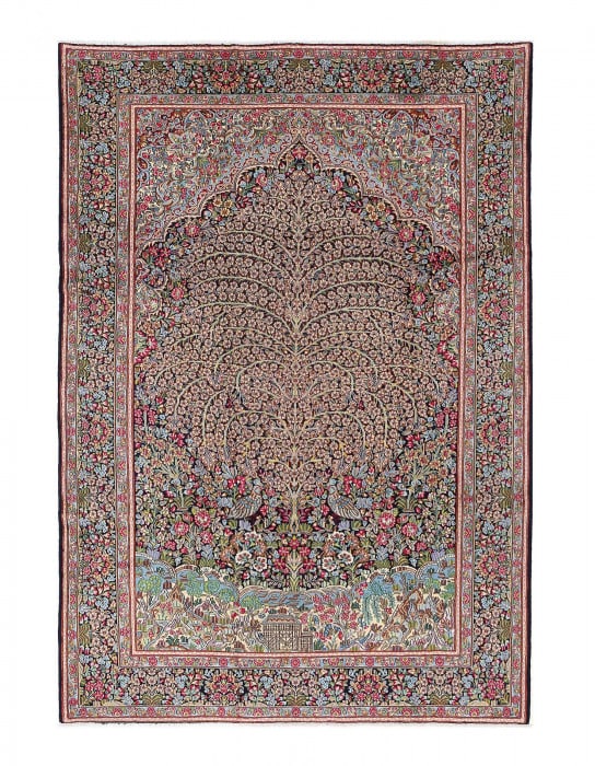 Fine Hand knotted Persian Kerman rug 7'1'' X 10'4'': Fine Hand knotted Persian Kerman rug 7'1'' X 10'4'' - New, kerman, Hand-Knotted, Lamb's Wool, 300 -D13470- 862.This item is part of our fine auction collection which includes many fine home accessorie