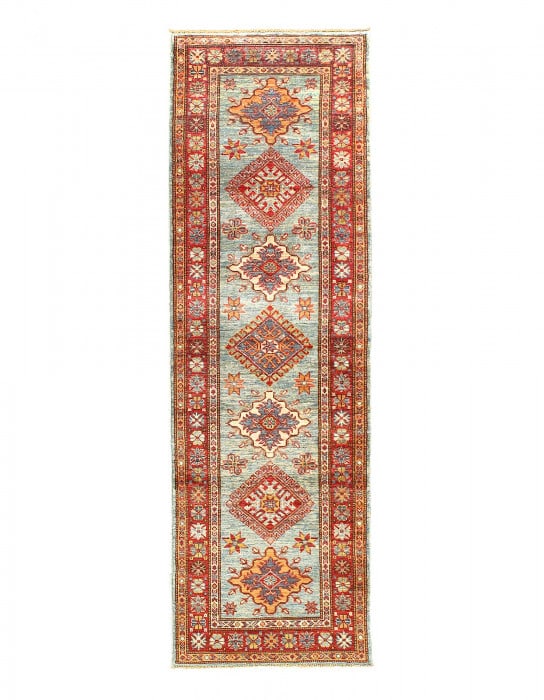 Fine Hand Knotted kazak Runner 2' X 6'1'': Fine Hand Knotted kazak Runner 2' X 6'1'' - New, Kazak, Hand-Knotted, Lamb's Wool, 300 -D12497- 862.This item is part of our fine auction collection which includes many fine home accessories including