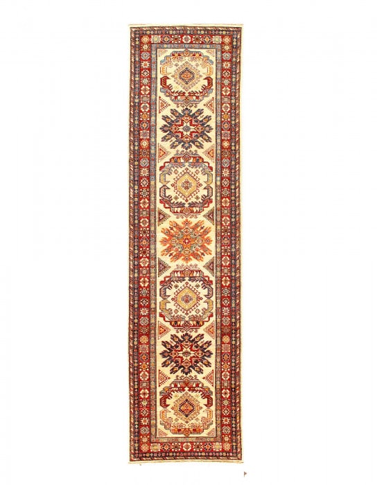 Fine Hand Knotted Kazak runner 2'8"X 10'6" (1 of 3)