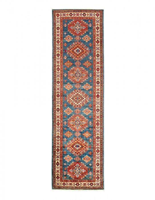 Fine Hand Knotted Kazak runner 2'7"X 9'1": Fine Hand Knotted Kazak runner 2'7"X 9'1" - NEW, Kazak, Hand-Knotted, Lamb's Wool, 300 -D15005- 862.This item is part of our fine auction collection which includes many fine home accessories including
