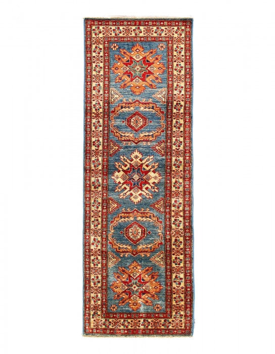 Fine Hand Knotted Kazak runner 2'6"X 7'7": Fine Hand Knotted Kazak runner 2'6"X 7'7" - NEW, Kazak, Hand-Knotted, Lamb's Wool, 300 -D15009- 862.This item is part of our fine auction collection which includes many fine home accessories including