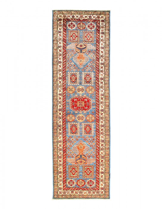 Fine Hand Knotted Kazak runner 2'8"X 9'5" (1 of 3)