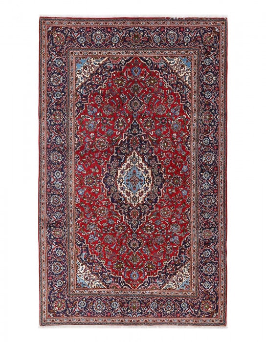 Red color Hand knotted persian Kashan 6'6"x10'9": Red color Hand knotted persian Kashan 6'6"x10'9" - circa 2010, Kashan, Hand-Knotted, Lamb's Wool, 300 -D14039- 862.This item is part of our fine auction collection which includes many fine home access
