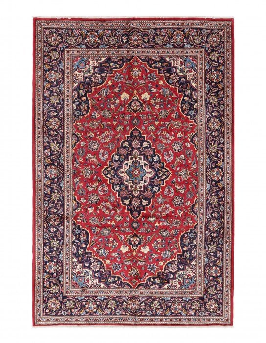 Red color Hand knotted persian Kashan 6'6'' X 9'9'': Red color Hand knotted persian Kashan 6'6'' X 9'9'' - New, Kashan, Hand-Knotted, Lamb's Wool, 300 -D13938- 862.This item is part of our fine auction collection which includes many fine home accessorie