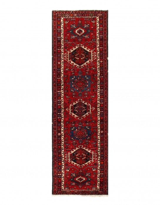 Antique Persian Karajeh Hand-Knotted Rug - 3'1" X 10'11" (1 of 3)