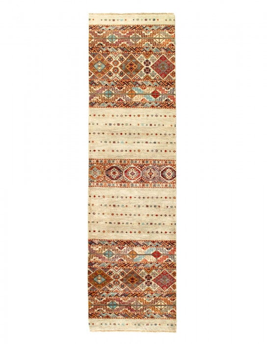 Super Khorjin design Lamb's Wool Rug 2'9"X 10'1": Super Khorjin design Lamb's Wool Rug 2'9"X 10'1" - NEW, Karaja, Hand-Knotted, Lamb's Wool, 300 -D14104- 862.This item is part of our fine auction collection which includes many fine home accessories i
