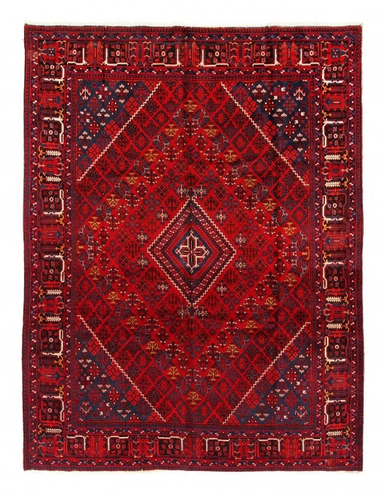 Red Persian Joshegan 10' 3'' X 13' 3'': Red Persian Joshegan 10' 3'' X 13' 3'' - circa 1960, Josheghan, Hand-Knotted, Lamb's Wool, 300 -D06433- 862.This item is part of our fine auction collection which includes many fine home accessories i