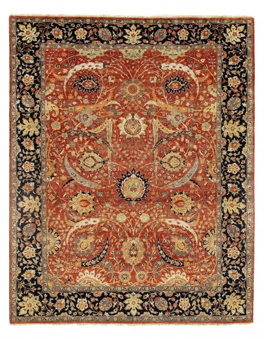 Rust Indian Serapi 8' X 10': Rust Indian Serapi 8' X 10' - New, Isphana, Hand-Knotted, Lamb's Wool, 300 -D09294- 862.This item is part of our fine auction collection which includes many fine home accessories including antique rug