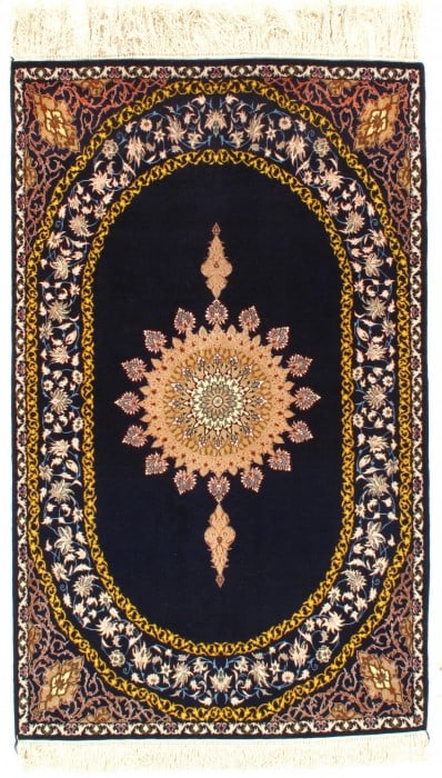 Persian Isfahan Rug - 3'7" x 5'11": Persian Isfahan Rug - New, Isfahan, Hand-Knotted, Wool & Silk, 300 -D10112- 862.This item is part of our fine auction collection which includes many fine home accessories including antique rugs,