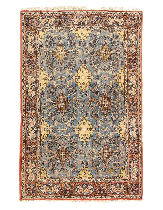 Fine Hand knotted Persian Vintage Isfahan rug 4'5'' X 6'11 (1 of 3)