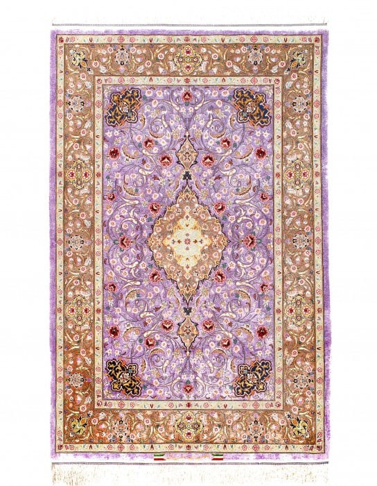 Fine Persian 90%Pure silk &wool Isfahan 3'6'' X 5'6'': Fine Persian 90%Pure silk &wool Isfahan 3'6'' X 5'6'' - New, Isfahan, Hand-Knotted, Wool & Silk, 300 -D11761- 862.This item is part of our fine auction collection which includes many fine home