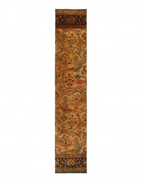 Fine Machine Made Vintage Isfahan design runner 2'3'' X 12'3'': Fine Machine Made Vintage Isfahan design runner 2'3'' X 12'3'' - Cir 1970, Isfahan, Machine-Made, Lamb's Wool, 300 -D12037- 862.This item is part of our fine auction collection which includes many fin