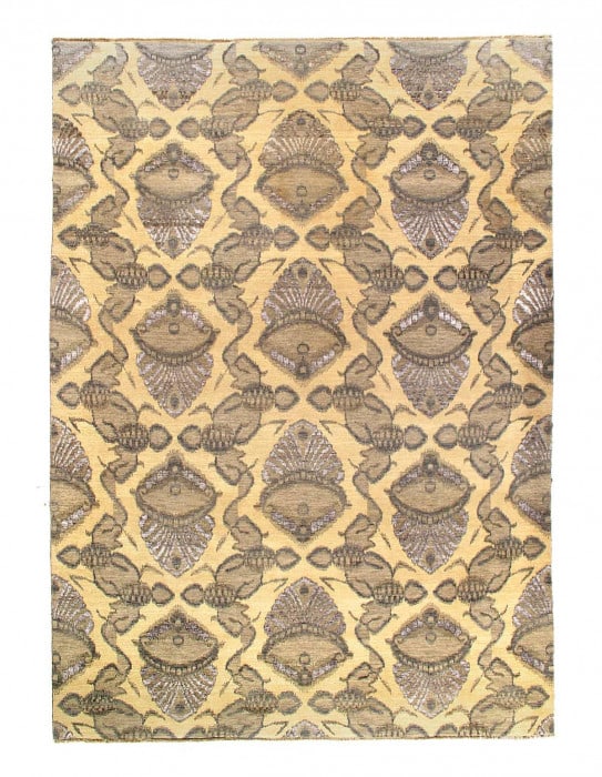Fine Hand knotted Ikat rug 8'11'' X 12'2'': Fine Hand knotted Ikat rug 8'11'' X 12'2'' - New, Ikat, Hand-Knotted, Wool & Silk, 300 -D14663- 862.This item is part of our fine auction collection which includes many fine home accessories including