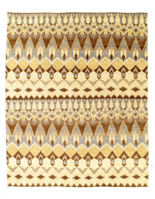 Multi Color fine hand knotted Ikat rug 8' X 10': Multi Color fine hand knotted Ikat rug 8' X 10' - New, Ikat, Hand-Knotted, Lamb's Wool, 300 -D04099- 862.This item is part of our fine auction collection which includes many fine home accessories incl
