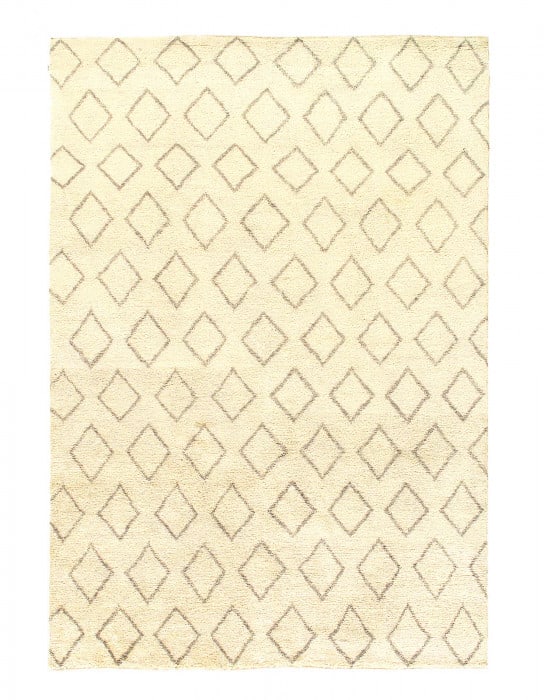 Modern Moroccan 6' X 9': Modern Moroccan 6' X 9' - New, Hossin Abad, Hand-Knotted, Wool on Cotton, 300 -D06679- 862.This item is part of our fine auction collection which includes many fine home accessories including antique