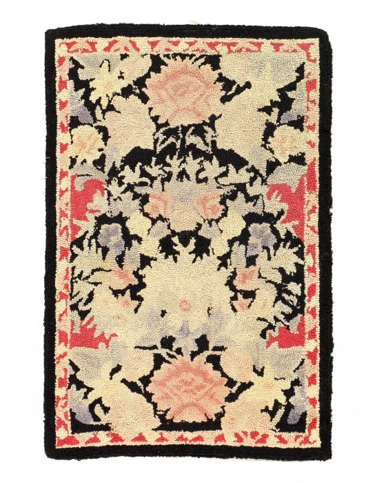 Antique American hooked rug 1'8'' X 2'5'' (1 of 3)
