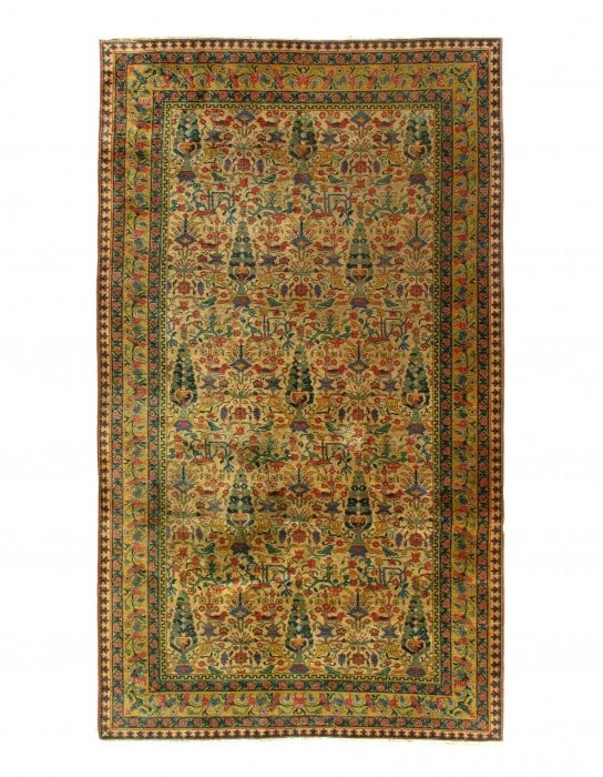 Fine Hand Knotted Turkish Hereke rug 5' X 9' (1 of 9)