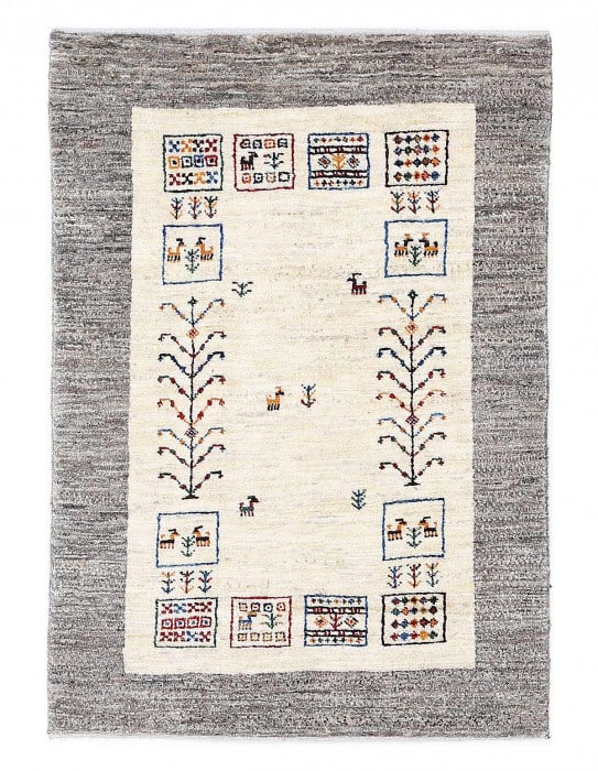 Fine Hand knotted Persian Gabbeh 2'2"X 3'3": Fine Hand knotted Persian Gabbeh 2'2"X 3'3" - NEW, Gabbeh, Hand-Knotted, Lamb's Wool, 300 -D13573- 862.This item is part of our fine auction collection which includes many fine home accessories includ