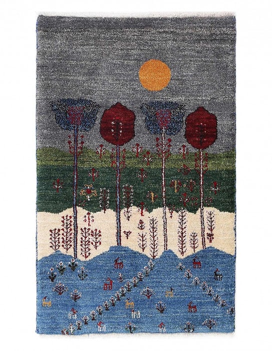 Fine Hand knotted Persian Gabbeh 2'X 3': Fine Hand knotted Persian Gabbeh 2'X 3' - NEW, Gabbeh, Hand-Knotted, Lamb's Wool, 300 -D13554- 862.This item is part of our fine auction collection which includes many fine home accessories including