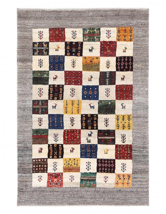 Fine Hand knotted Persian Gabbeh 2'9'' X 4'1'': Fine Hand knotted Persian Gabbeh 2'9'' X 4'1'' - New, Gabbeh, Hand-Knotted, Lamb's Wool, 300 -D13512- 862.This item is part of our fine auction collection which includes many fine home accessories inc