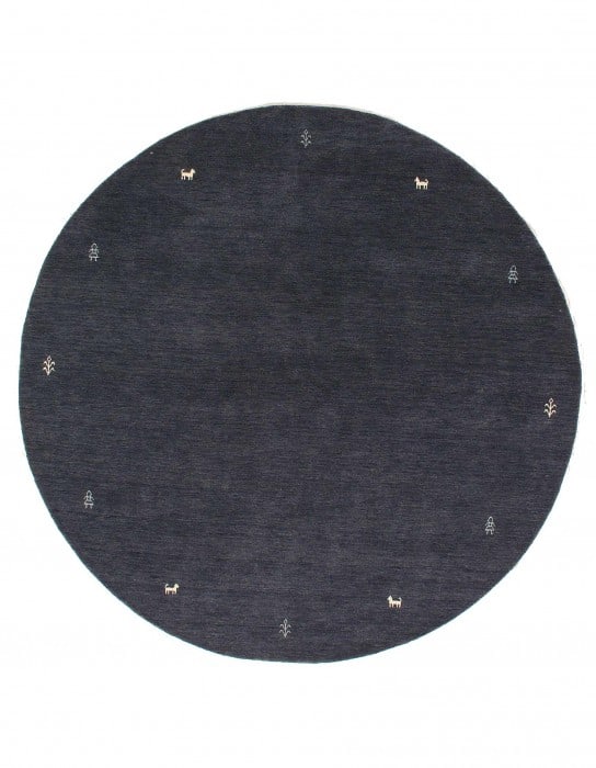 Fine Hand Knotted Persian Gabbeh Design Round Rug 7' X 7': Fine Hand Knotted Persian Gabbeh Design Round Rug 7' X 7' - New, Gabbeh, Hand-Knotted, Lamb's Wool, 300 -D12029- 862.This item is part of our fine auction collection which includes many fine home acce