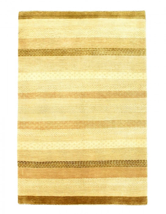 Beige Gabbeh Loribaft 4' X 6': Beige Gabbeh Loribaft 4' X 6' - New, Gabbeh, Hand-Knotted, Lamb's Wool, 300 -D03842- 862.This item is part of our fine auction collection which includes many fine home accessories including antique ru