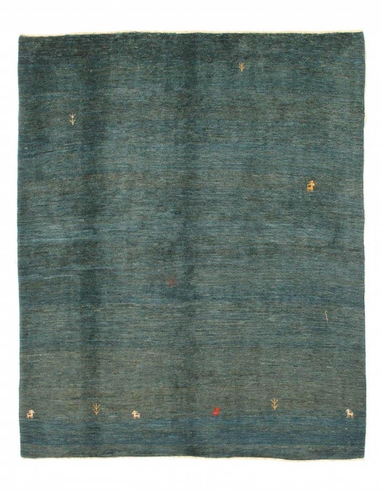 Green Persian Gabbeh 5' X 6'2": Green Persian Gabbeh 5' X 6'2" - New, Gabbeh, Handmade, Lamb's Wool, 300 -D05806- 862.This item is part of our fine auction collection which includes many fine home accessories including antique rugs,