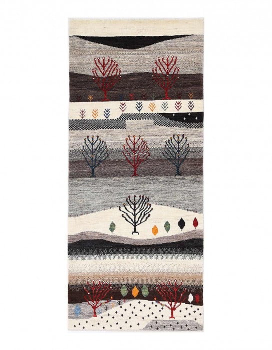 Fine Hand knotted Persian Gabbeh runner 2'9'' X 6'8'': Fine Hand knotted Persian Gabbeh runner 2'9'' X 6'8'' - New, Gabbeh, Hand-Knotted, Lamb's Wool, 300 -D13866- 862.This item is part of our fine auction collection which includes many fine home accessor