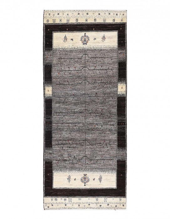 Fine Hand knotted Persian Gabbeh runner 3'2'' X 8': Fine Hand knotted Persian Gabbeh runner 3'2'' X 8' - New, Gabbeh, Hand-Knotted, Lamb's Wool, 300 -D13872- 862.This item is part of our fine auction collection which includes many fine home accessories