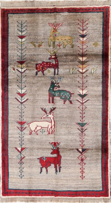 Gray color Hand knotted Shiraz rug 3'6"x6'3": Gray color Hand knotted Shiraz rug 3'6"x6'3" - New, Gabbeh, Hand-Knotted, Lamb's Wool, 300 -D13809- 862.This item is part of our fine auction collection which includes many fine home accessories inclu