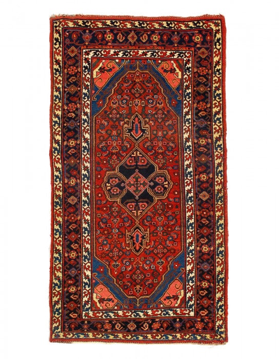 Rust Persian Antique Bidjar 4'X 7': Rust Persian Antique Bidjar 4'X 7' - CIRCA 1880, Bidjar, Hand-Knotted, Lamb's Wool, 300 -D15260- 862.This item is part of our fine auction collection which includes many fine home accessories includin