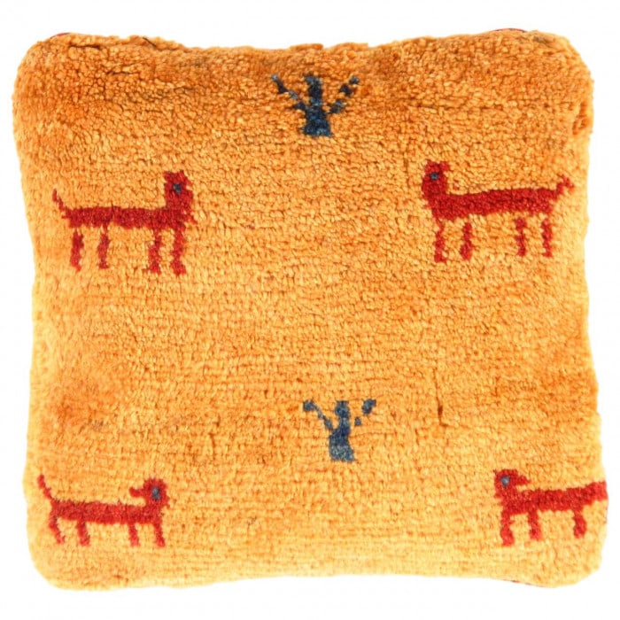 Fine Hand knotted Persian Gabbeh pillow 15" (1 of 2)