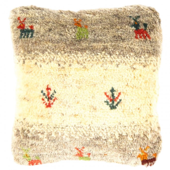 Fine Hand knotted Persian Gabbeh pillow 15": Fine Hand knotted Persian Gabbeh pillow 15" - New, Gabbeh, Handmade , Lamb's Wool, 300 -PG 196- 862.This item is part of our fine auction collection which includes many fine home accessories including