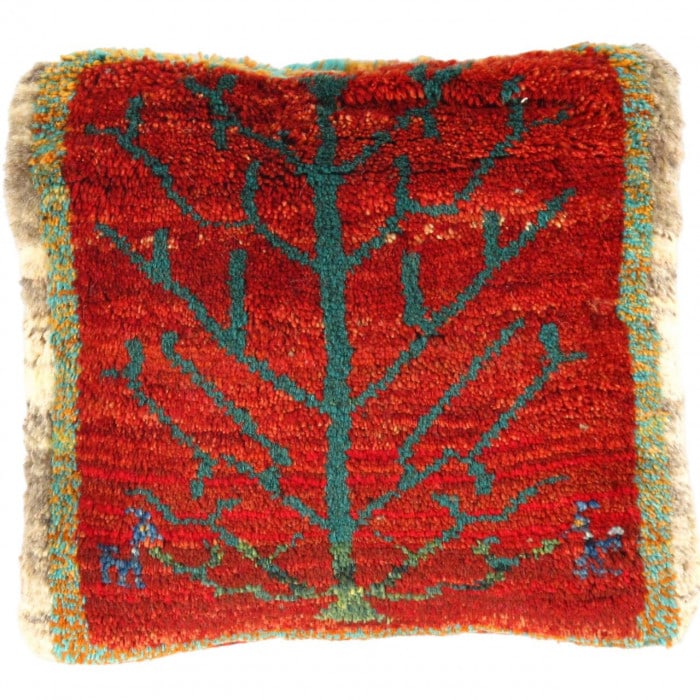 Fine Hand knotted Persian Gabbeh pillow 14"X16": Fine Hand knotted Persian Gabbeh pillow 14"X16" - New, Gabbeh, Handmade , Lamb's Wool, 300 -PG 204- 862.This item is part of our fine auction collection which includes many fine home accessories inclu