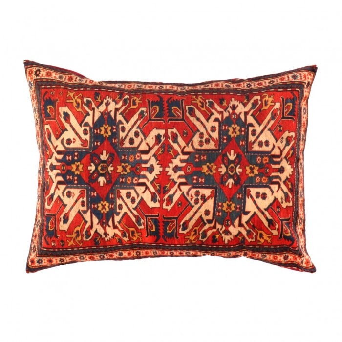 Traditional KAZAK Design Velvet Pillow 18" X 26": Traditional KAZAK Design Velvet Pillow 18" X 26" - New, Kazak, N/A, Velvet Silk, 300 -IR 119- 862.This item is part of our fine auction collection which includes many fine home accessories including a