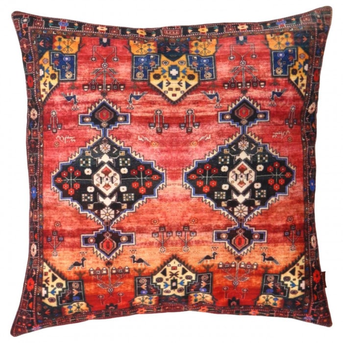 Pasargad velvet Throw Pillow 16'' X 16'': Pasargad velvet Throw Pillow 16'' X 16'' - New, Kazak, Hand-made, Velvet Silk, 300 -TIR 314- 862.This item is part of our fine auction collection which includes many fine home accessories including an